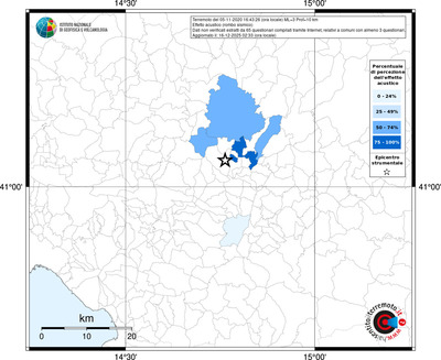 Mappa territorio comunale con almeno 3 questionari