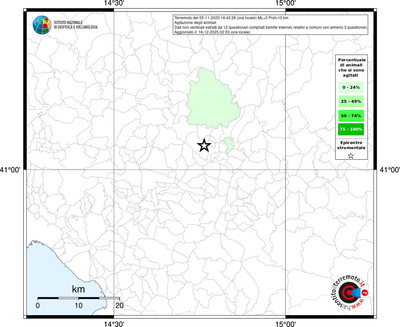 Mappa territorio comunale con almeno 3 questionari