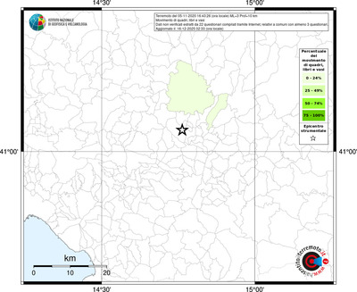 Mappa territorio comunale con almeno 3 questionari
