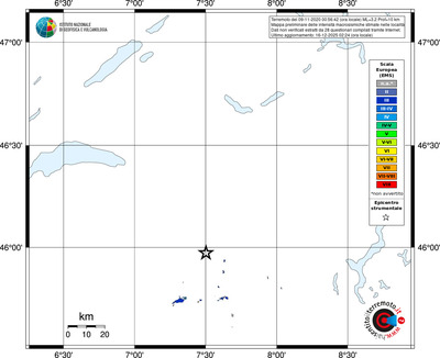 Mappa EMS - territori località