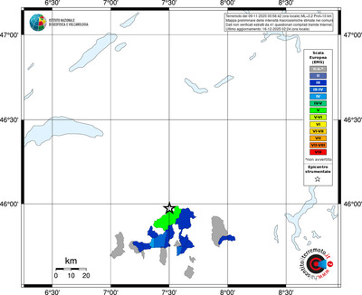 Mappa EMS - territori comuni