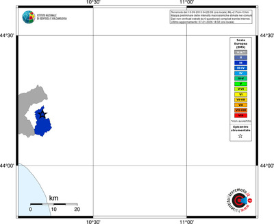 Mappa EMS - territori comuni