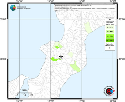 Mappa territorio comunale con almeno 3 questionari