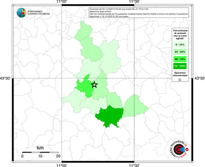 Mappa territorio comunale con almeno 3 questionari