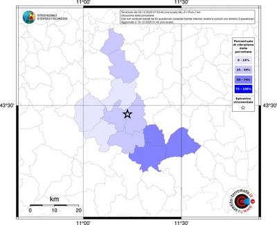 Mappa territorio comunale con almeno 3 questionari