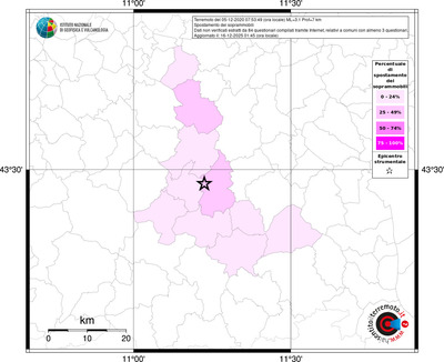 Mappa territorio comunale con almeno 3 questionari