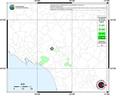 Mappa territorio comunale con almeno 3 questionari