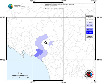 Mappa territorio comunale con almeno 3 questionari