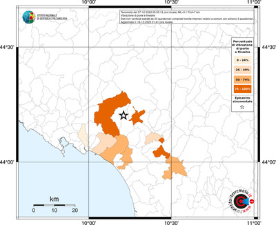 Mappa territorio comunale con almeno 3 questionari