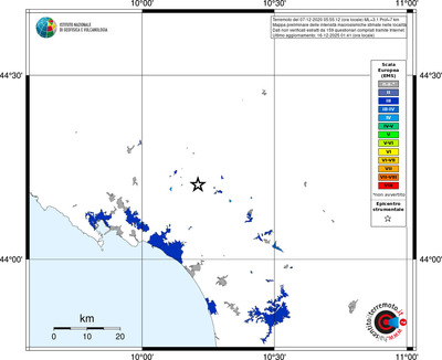 Mappa EMS - territori località