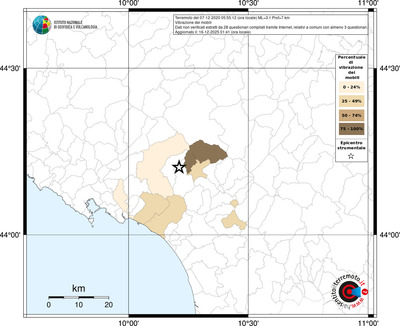 Mappa territorio comunale con almeno 3 questionari