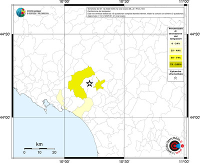 Mappa territorio comunale con almeno 3 questionari