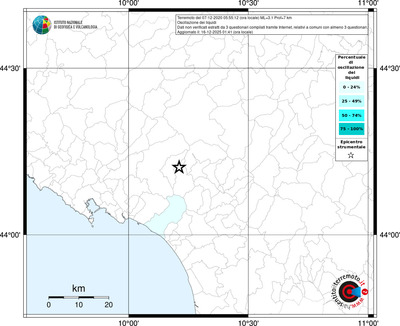 Mappa territorio comunale con almeno 3 questionari