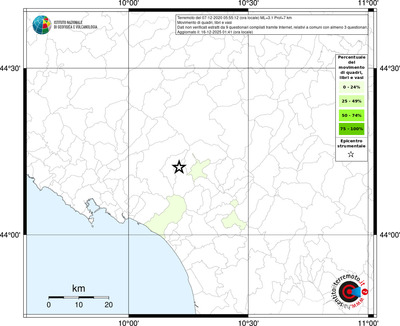 Mappa territorio comunale con almeno 3 questionari