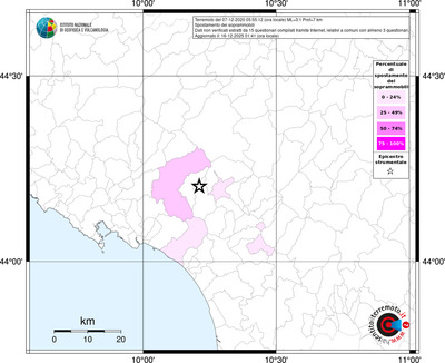 Mappa territorio comunale con almeno 3 questionari