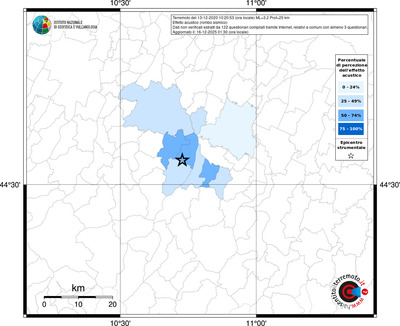 Mappa territorio comunale con almeno 3 questionari