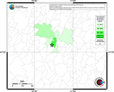 Mappa territorio comunale con almeno 3 questionari