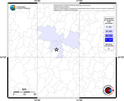Mappa territorio comunale con almeno 3 questionari