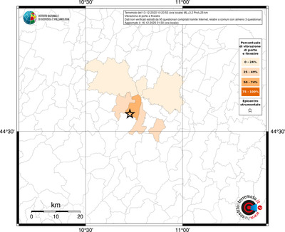 Mappa territorio comunale con almeno 3 questionari