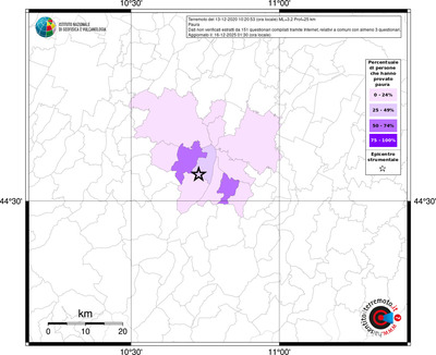 Mappa territorio comunale con almeno 3 questionari