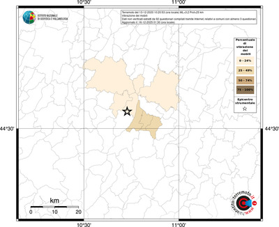 Mappa territorio comunale con almeno 3 questionari