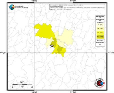 Mappa territorio comunale con almeno 3 questionari