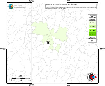Mappa territorio comunale con almeno 3 questionari