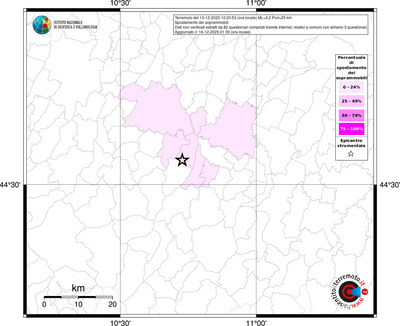 Mappa territorio comunale con almeno 3 questionari
