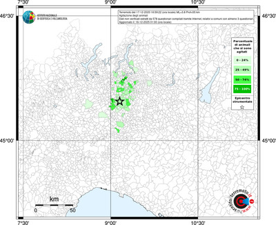 Mappa territorio comunale con almeno 3 questionari