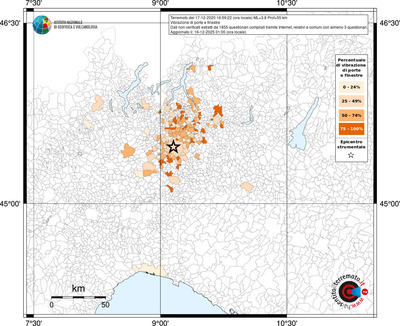 Mappa territorio comunale con almeno 3 questionari