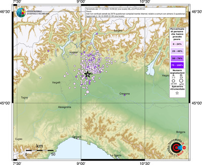 Mappa comuni con almeno 3 questionari