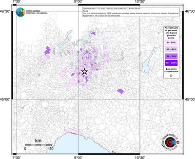 Mappa territorio comunale con almeno 3 questionari