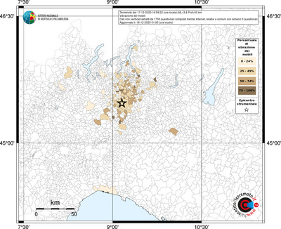 Mappa territorio comunale con almeno 3 questionari