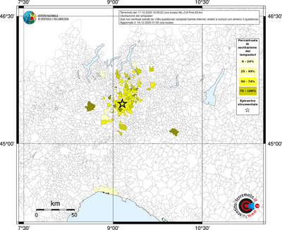 Mappa territorio comunale con almeno 3 questionari