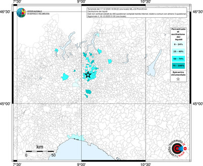 Mappa territorio comunale con almeno 3 questionari