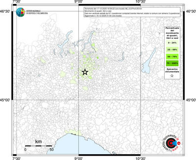 Mappa territorio comunale con almeno 3 questionari