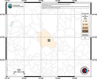 Mappa territorio comunale con almeno 3 questionari