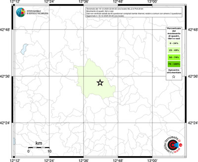 Mappa territorio comunale con almeno 3 questionari