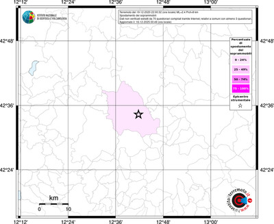 Mappa territorio comunale con almeno 3 questionari