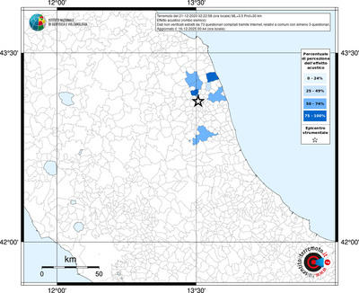 Mappa territorio comunale con almeno 3 questionari