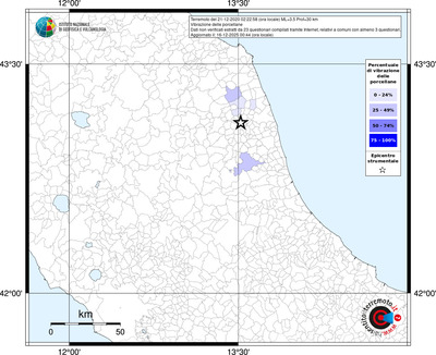Mappa territorio comunale con almeno 3 questionari