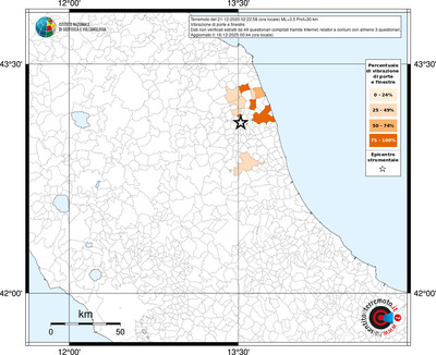 Mappa territorio comunale con almeno 3 questionari