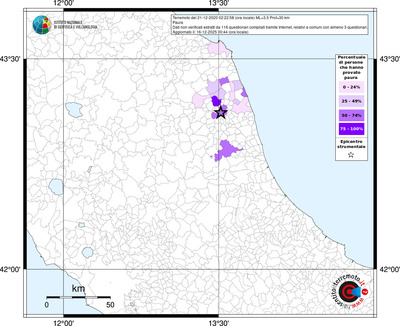 Mappa territorio comunale con almeno 3 questionari