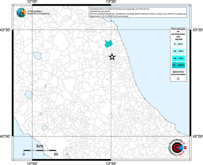 Mappa territorio comunale con almeno 3 questionari