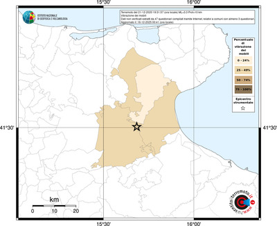 Mappa territorio comunale con almeno 3 questionari