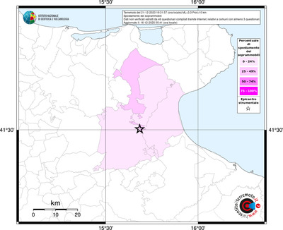 Mappa territorio comunale con almeno 3 questionari