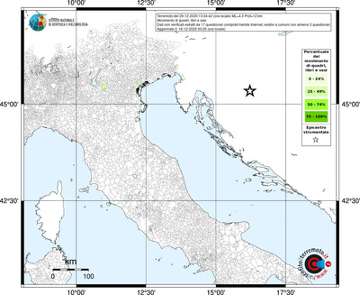 Mappa territorio comunale con almeno 3 questionari