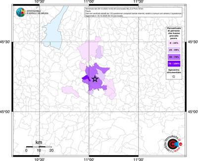 Mappa territorio comunale con almeno 3 questionari