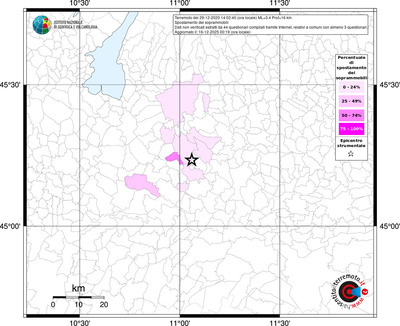 Mappa territorio comunale con almeno 3 questionari