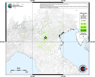 Mappa territorio comunale con almeno 3 questionari